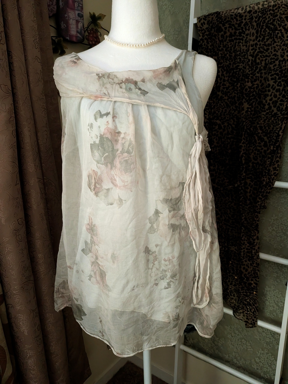 Soft Floral Top Coquette Morute Y2K Vintage